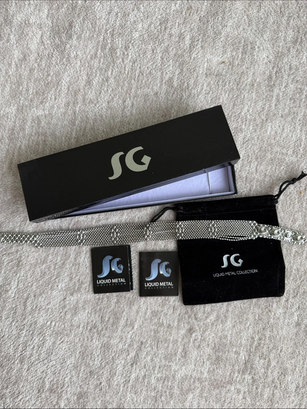 SG LIQUID METAL TC22-N CHROME FINISH CHOKER BY SERGIO GUTIERREZ - Picture 2 of 5